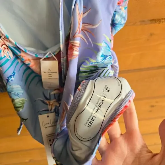 Cupshe Swimsuit Floral Flutter Tropical Ruffle One Piece NWT XL Boho Cottage - Picture 5 of 5